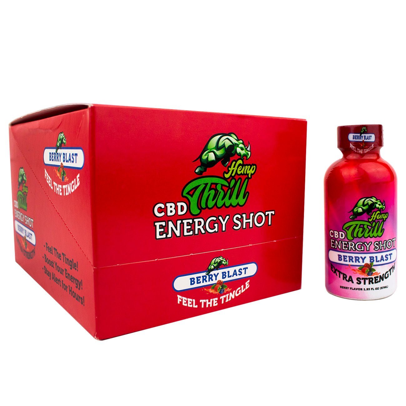 Hemp Thrill CBD Energy Shot – 20mg (12ct/Display)