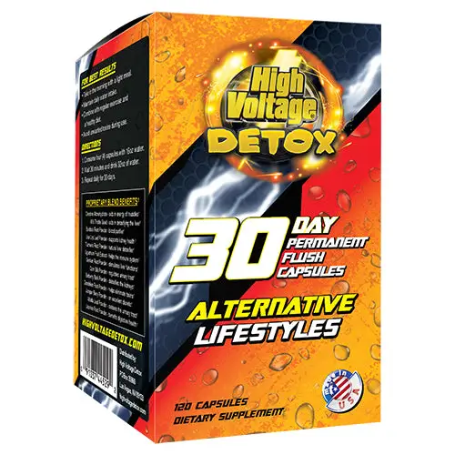 High Voltage Detox 30 Day Permanent Flush Capsules (120 Capsules/6ct Display)